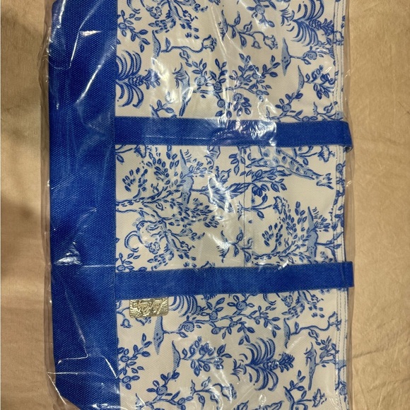 Lilly Pulitzer Beach Tote Bag Large Canvas GWP Four—Tout de Paige NWT - Picture 7 of 8